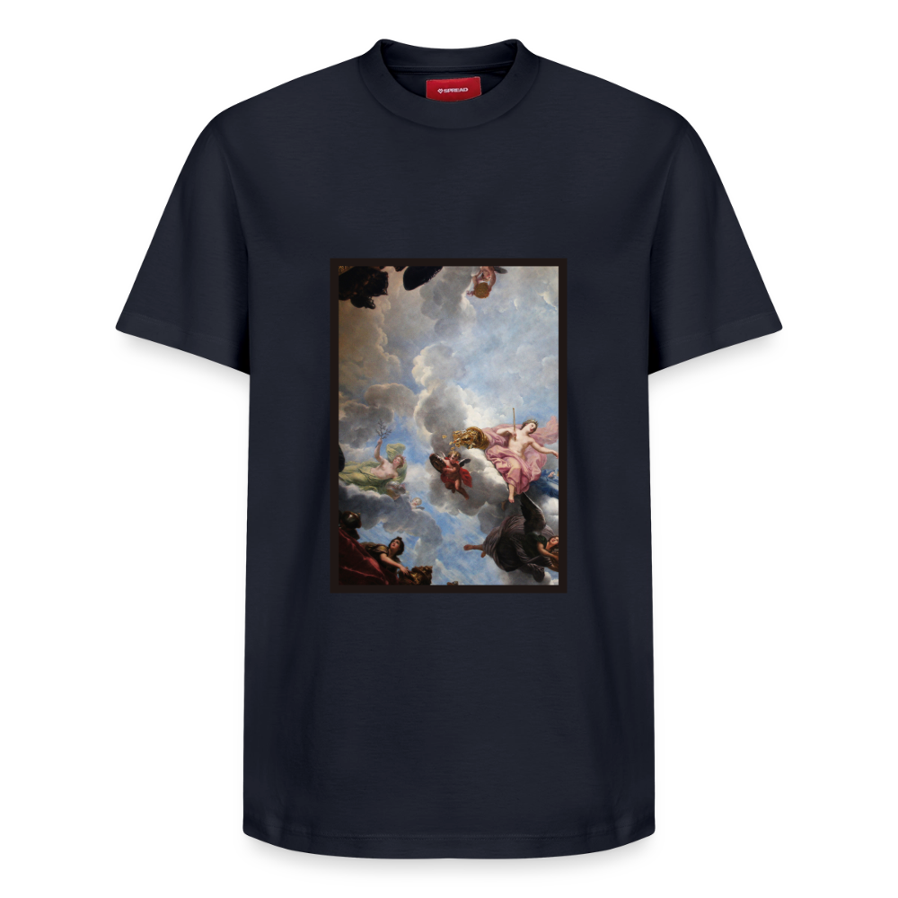 Relaxed Unisex Supima Cotton T-Shirt – by SPREAD ABSTRACT - navy
