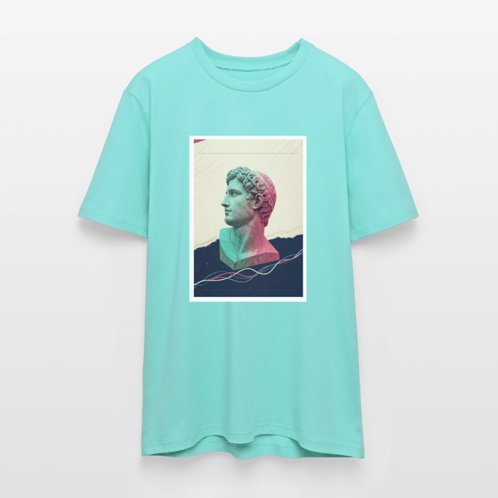 Unisex Organic T-Shirt ABSTRACT - pool blue