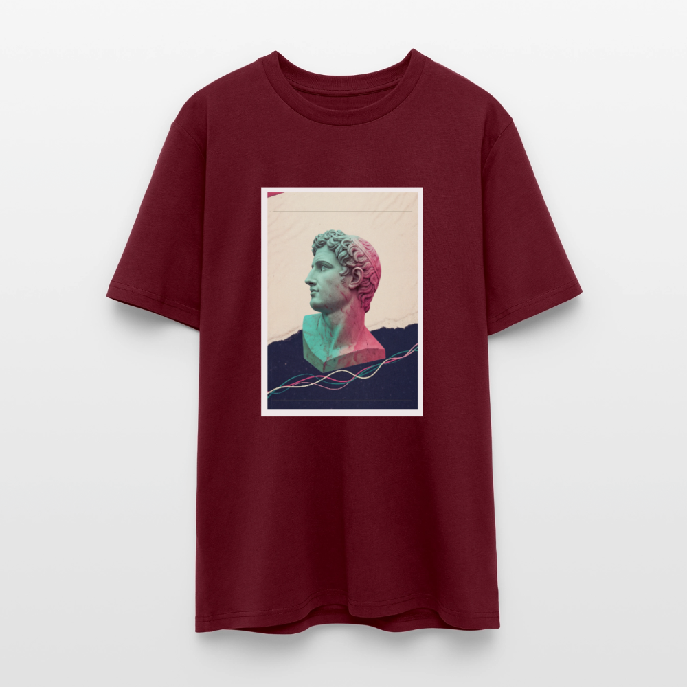 Unisex Organic T-Shirt ABSTRACT - burgundy