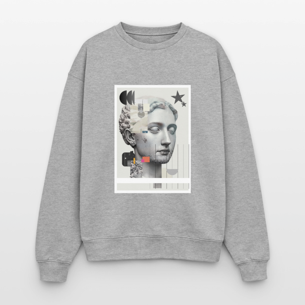 Oversized Heavyweight Unisex Sweatshirt ABSTRACT - heather grey
