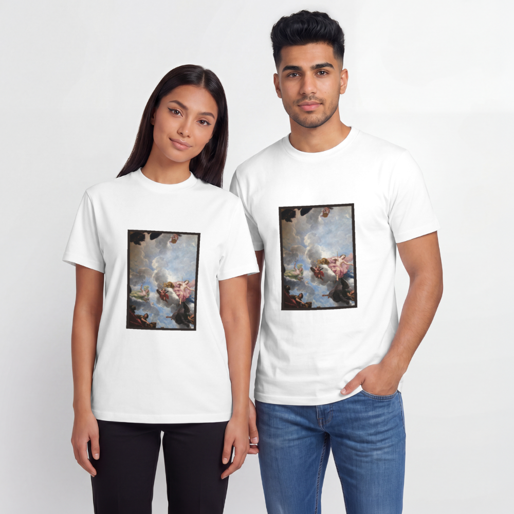 Relaxed Unisex Supima Cotton T-Shirt – by SPREAD ABSTRACT - white