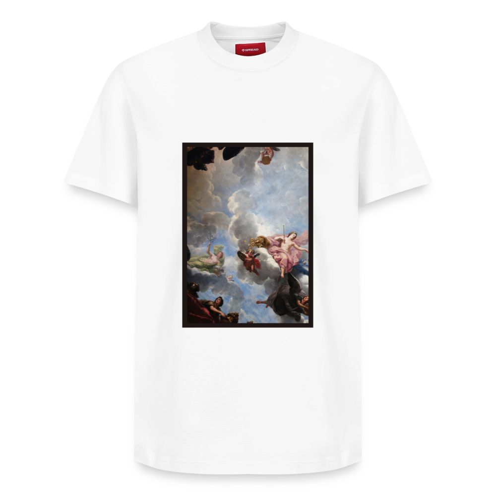 Relaxed Unisex Supima Cotton T-Shirt – by SPREAD ABSTRACT - white