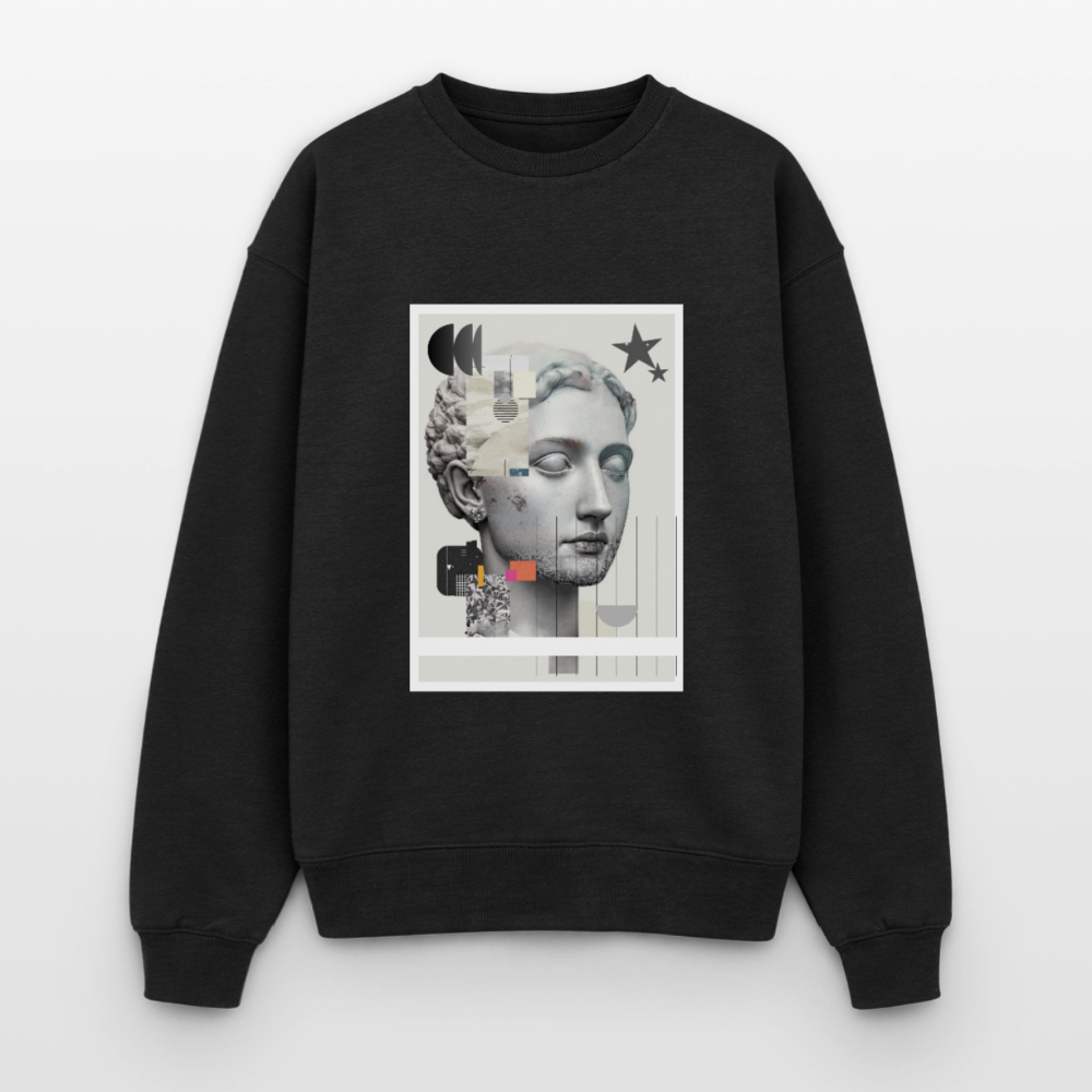 Oversized Heavyweight Unisex Sweatshirt ABSTRACT - black